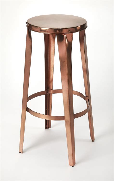 copper metal good for fabric stool|copper counter height stools.